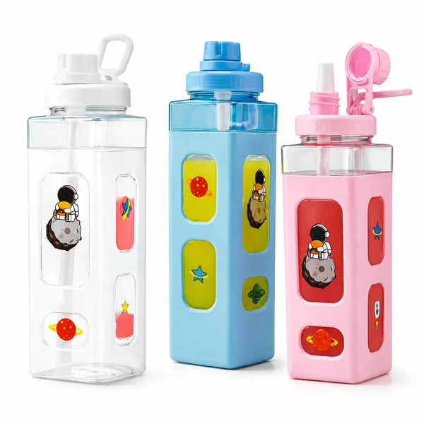 Multicolor_Plastic_900_Ml_Kids_Water_Bottle_For_Children