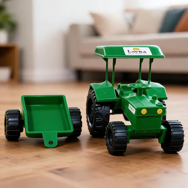 Green_Plastic_Toy_Tractor_With_Detachable_Trailer_For_Kids