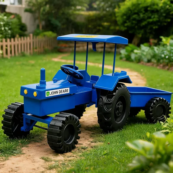 Blue_Plastic_Ride-On_Tractor_Toy_With_Trailer_For_Kids
