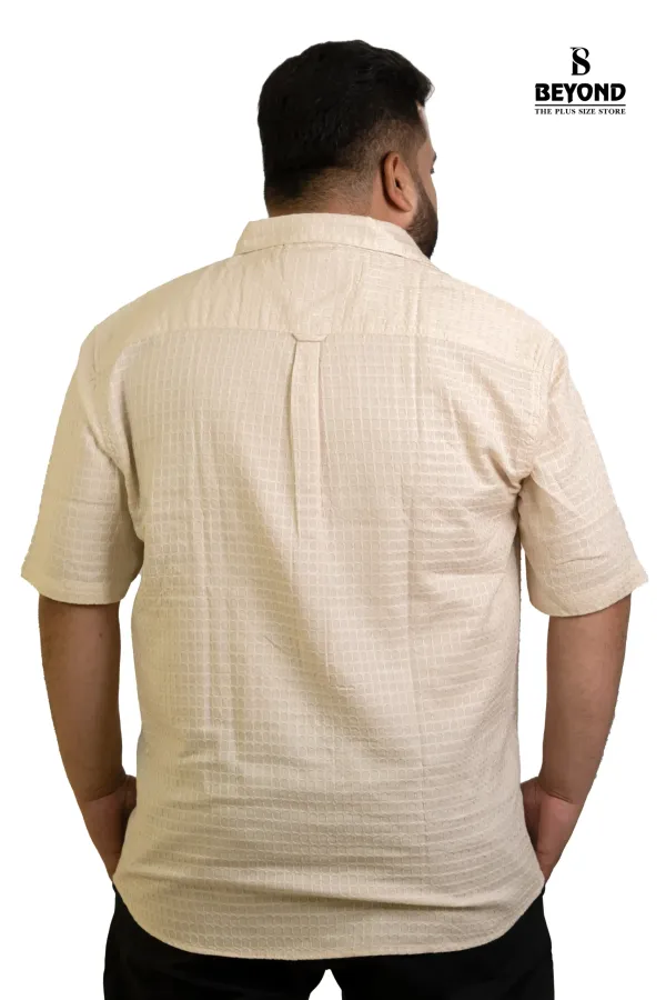 Cream_Textured_Half_Sleeve_Shirt_2xl_8xl