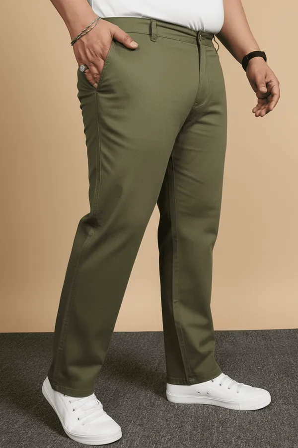 Beyond_Olive_Green_Smart_Fit_Stretch_Trousers_Sizes_2xl_8xl
