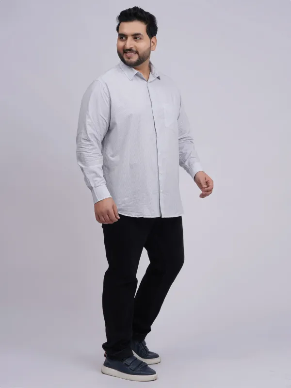 Plus_Size_White_Pinstripe_Full_Sleeve_Formal_Shirt_For_Men