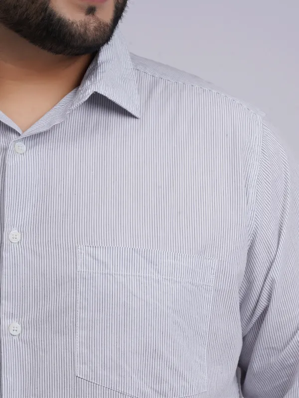 Plus_Size_White_Pinstripe_Full_Sleeve_Formal_Shirt_For_Men
