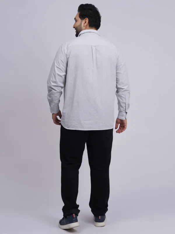 Plus_Size_White_Pinstripe_Full_Sleeve_Formal_Shirt_For_Men