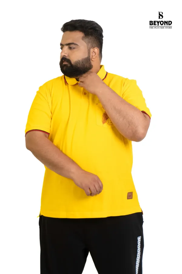 Sun_Yellow_Cotton_Polo_T-Shirt_–_Sporty_Style_for_Confident_Plus-Size_Men_(2XL–8XL)