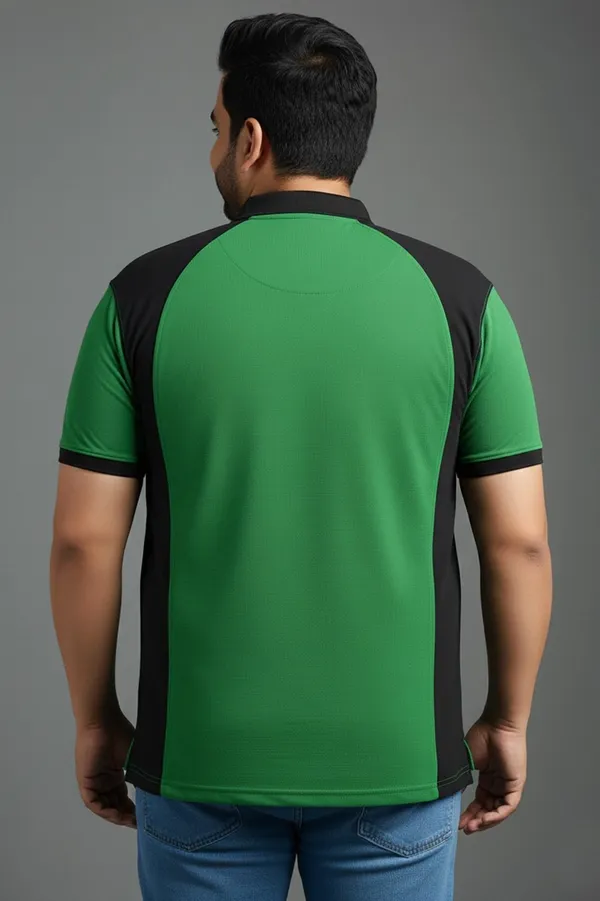 Dual-Tone_Emerald_Green_&amp;_Black_Polo_(3XL–8XL)