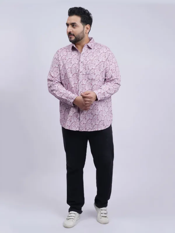 Maroon_Leaf-Pattern_Premium_Plus-Size_Shirt_for_Men_(3XL–8XL)