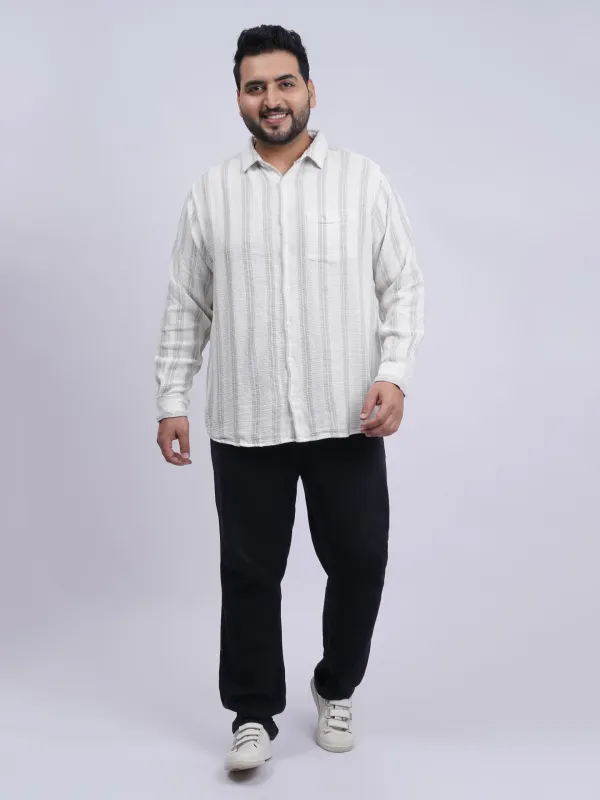 White_Textured_Striped_Plus-Size_Shirt_for_Men_(3XL–8XL)