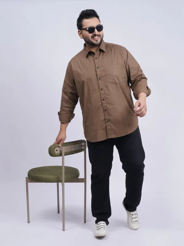 Brown_Premium_Solid_Plus-Size_Shirt_for_Men_(3XL–8XL)