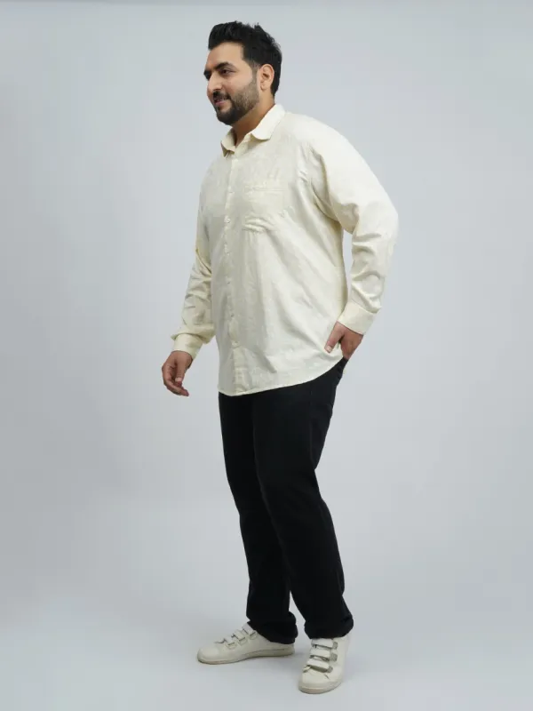 Soft_Yellow_Textured_Leaf-Print_Plus-Size_Shirt_for_Men_(3XL–4XL)