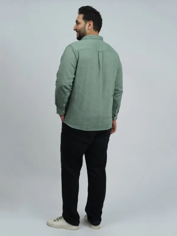 Sage_Green_Jacquard_Cotton_Shirt_For_Men