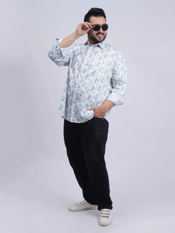 White_&amp;_Grey_Abstract_Geometric_Printed_Plus-Size_Shirt_for_Men_(3XL–8XL)