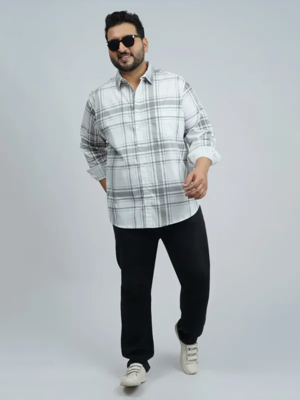 White_Grey_Classic_Check_Plus_Size_Shirt_For_Men_2xl_8xl_Beyond_The_Plus_Size_Store