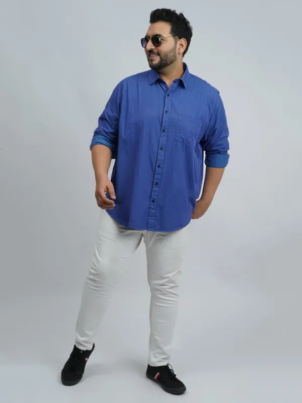 Royal_Blue_Jacquard_Cotton_Plus_Size_Shirt_For_Men_3xl_8xl