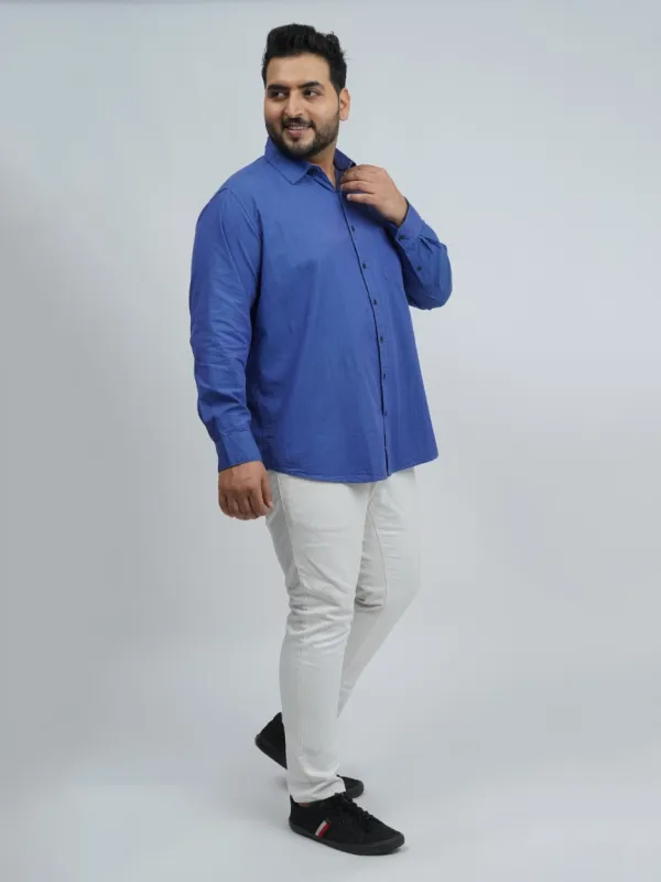 Royal_Blue_Jacquard_Cotton_Plus_Size_Shirt_For_Men_3xl_8xl