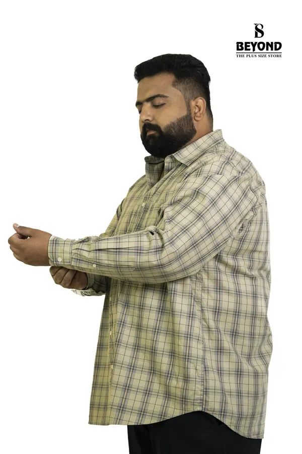 Classic_Beige_Grid_Check_Cotton_Shirt_3xl_7xl