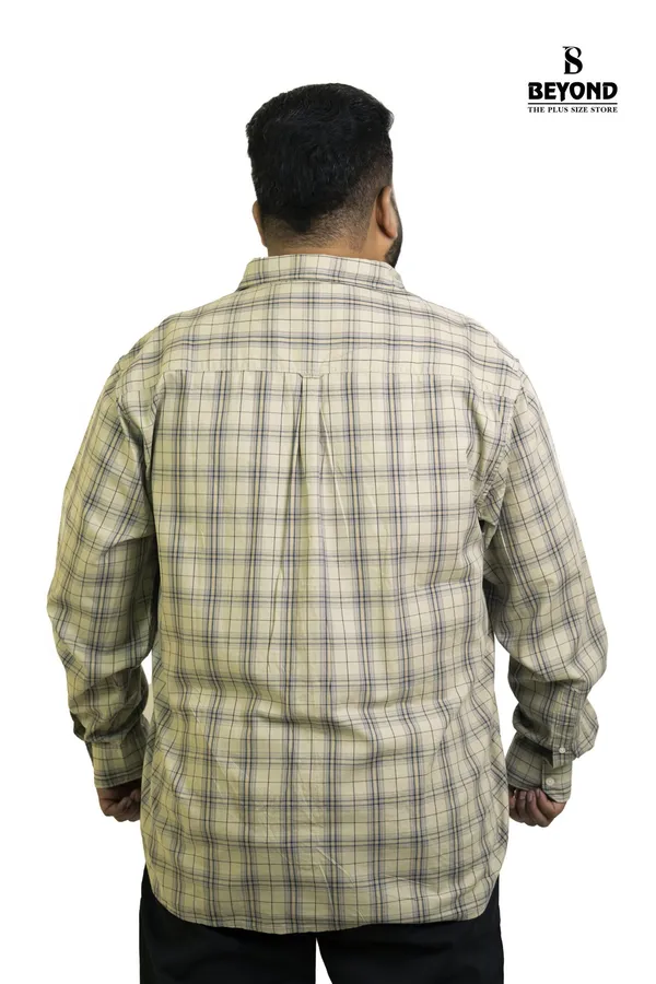 Classic_Beige_Grid_Check_Cotton_Shirt_3xl_7xl
