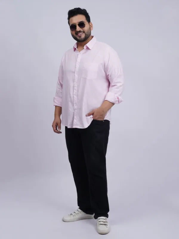 Pink_Premium_Solid_Plus_Size_Shirt_For_Men_3xl_8xl