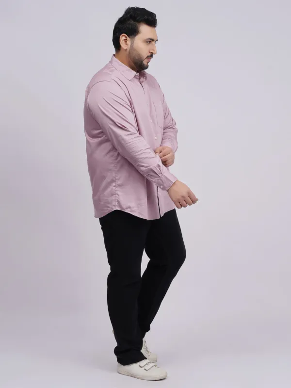 Plus_Size_Dusty_Pink_Full_Sleeve_Casual_Shirt_For_Men