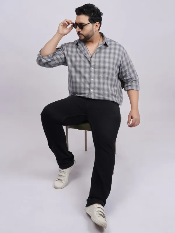 Plus_Size_Grey_Checked_Full_Sleeve_Shirt_for