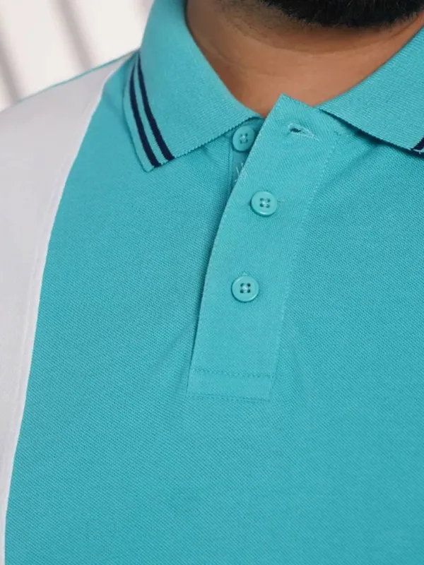 Aqua_Blue_Cotton_T-Shirt_For_Men