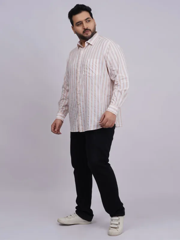 Plus_Size_Blush_Pink_Striped_Full_Sleeve_Casual_Shirt_for_Men