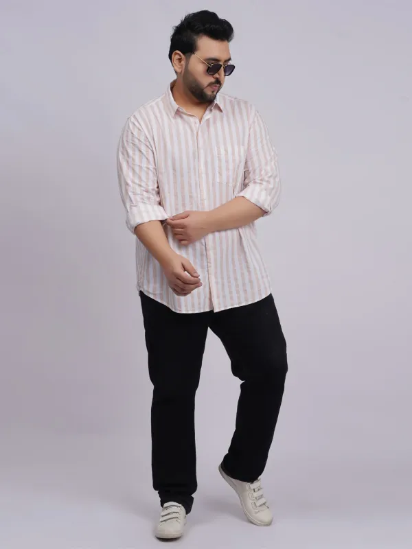 Plus_Size_Blush_Pink_Striped_Full_Sleeve_Casual_Shirt_for_Men