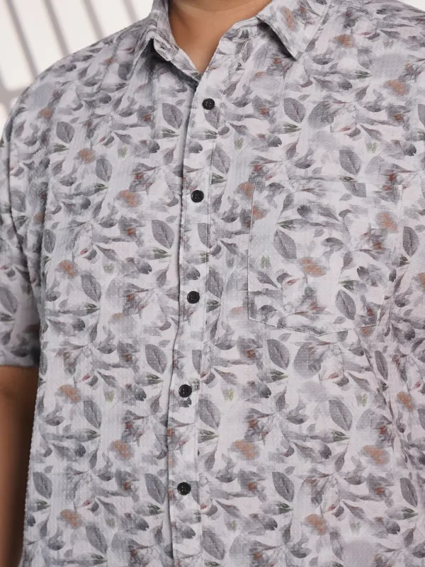 Plus_Size_Grey_Floral_Printed_Casual_Shirt_for_Men