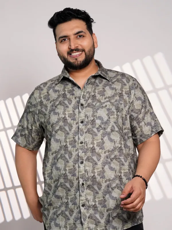 Plus_Size_Olive_Abstract_Printed_Casual_Shirt_for_Men