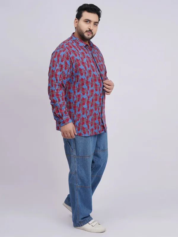 Red_&_Blue_Cotton_Shirt_For_Men