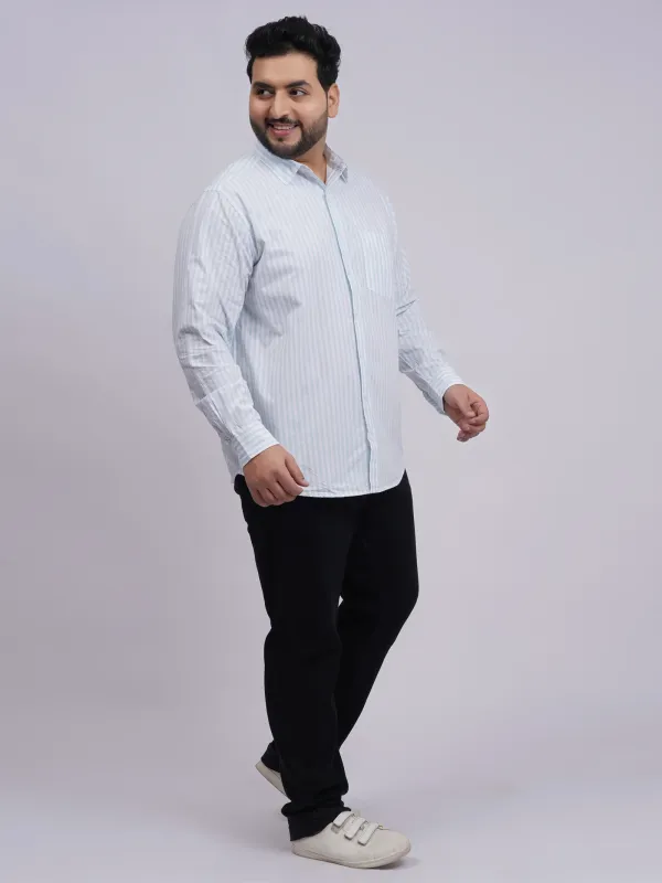 Plus_Size_Sky_Blue_Striped_Full_Sleeve_Casual_Shirt_For_Men