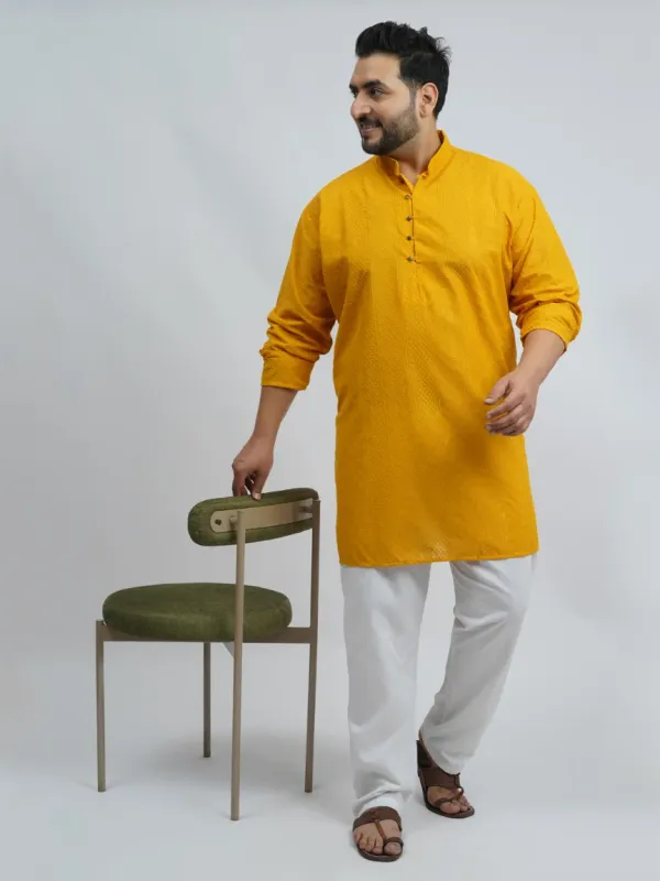 Mustard_Festive_Textured_Plus_Size_Kurta_For_Men_3xl_8xl