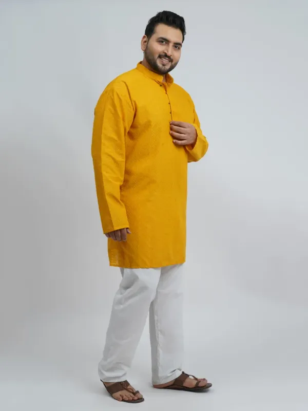Mustard_Festive_Textured_Plus_Size_Kurta_For_Men_3xl_8xl