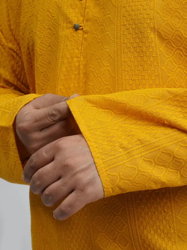 Mustard_Festive_Textured_Plus_Size_Kurta_For_Men_3xl_8xl