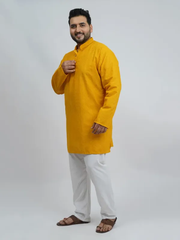 Mustard_Festive_Textured_Plus_Size_Kurta_For_Men_3xl_8xl