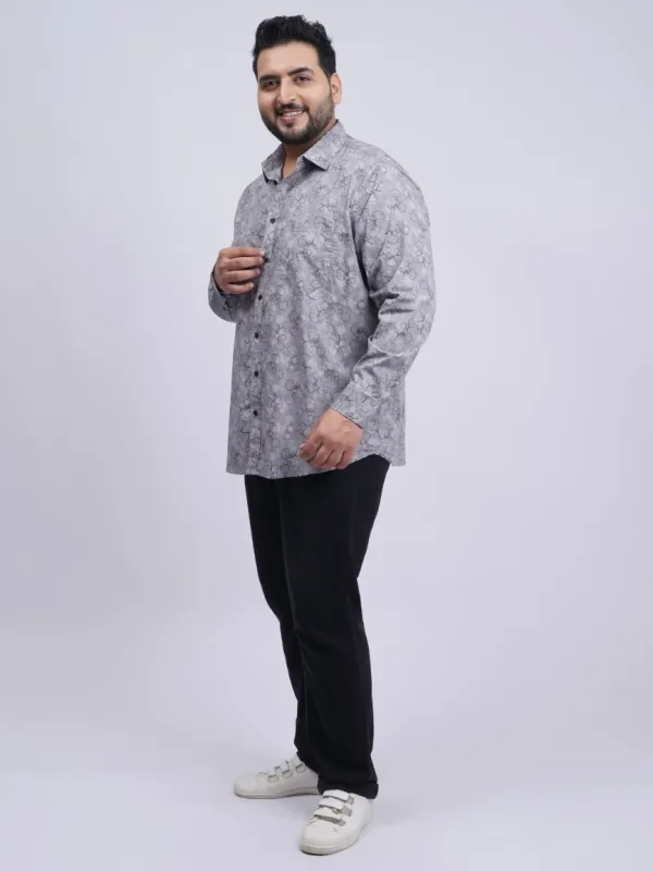 Grey_Floral_Printed_Plus_Size_Shirt_For_Men_3xl_8xl