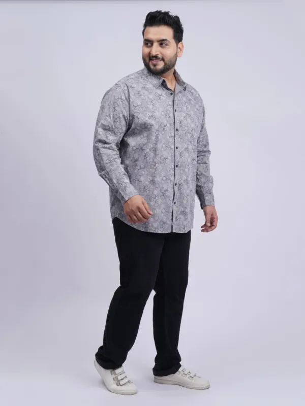 Grey_Floral_Printed_Plus_Size_Shirt_For_Men_3xl_8xl