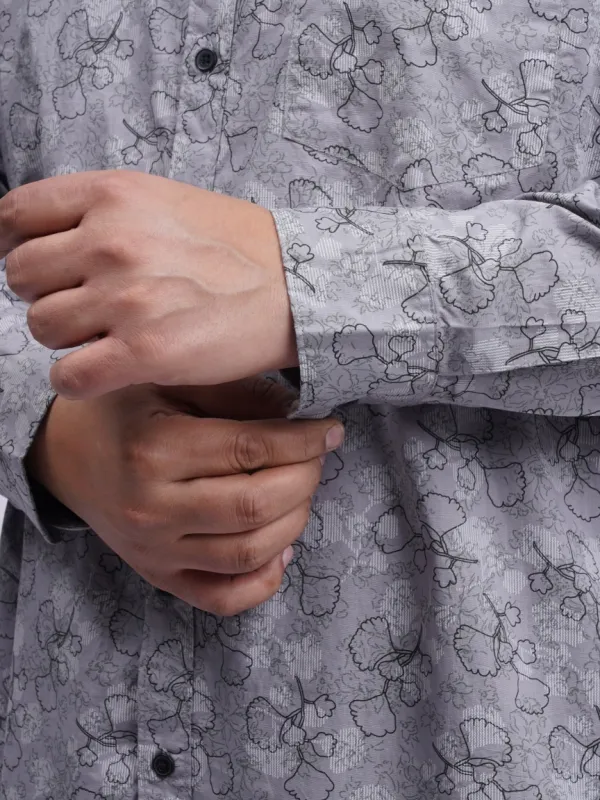 Grey_Floral_Printed_Plus_Size_Shirt_For_Men_3xl_8xl