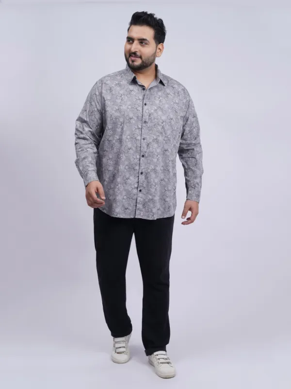 Grey_Floral_Printed_Plus_Size_Shirt_For_Men_3xl_8xl