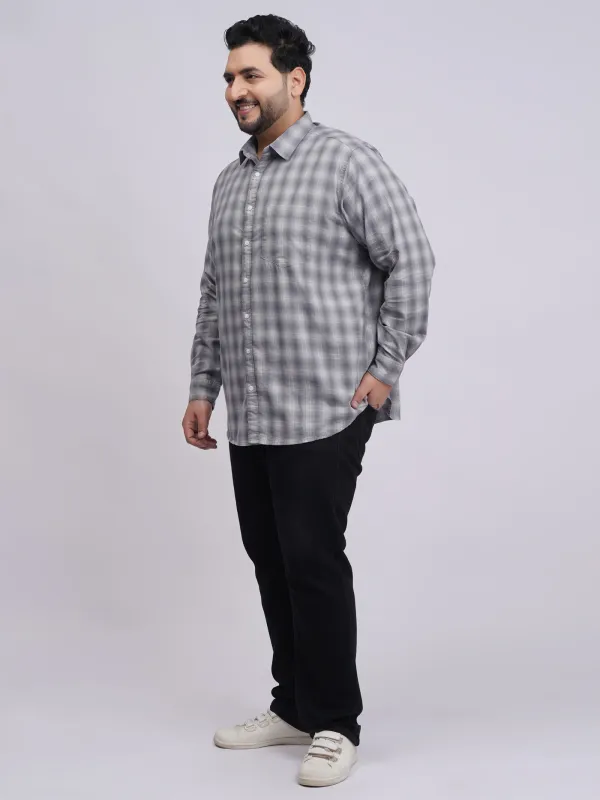 Plus_Size_Grey_Checked_Full_Sleeve_Shirt_For