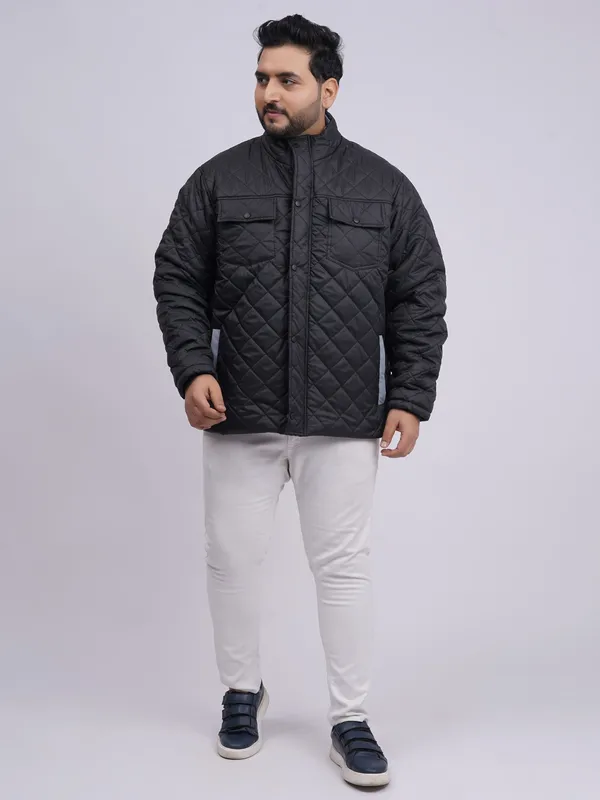 Men_S_Plus_Size_Black_Quilted_Winter_Jacket_With_Double_Pockets