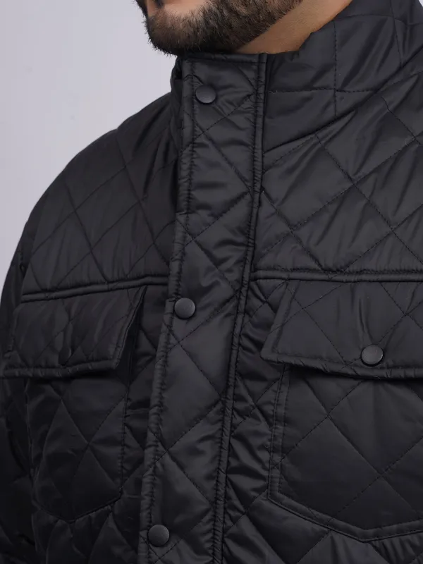 Men_S_Plus_Size_Black_Quilted_Winter_Jacket_With_Double_Pockets