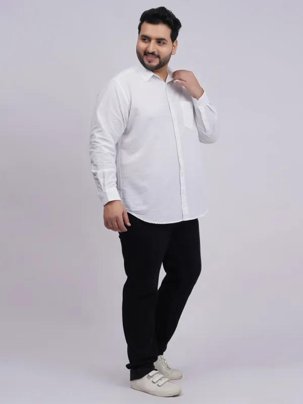 Plus_Size_White_Full_Sleeve_Formal_Shirt_For_Men