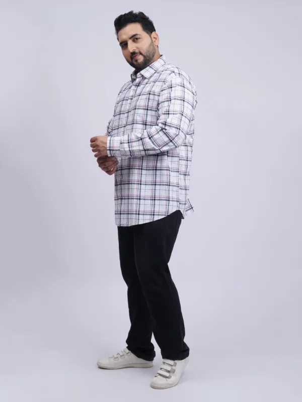 White_Multi_Check_Cotton_Plus_Size_Shirt_For_Men_3xl_8xl_Beyond_The_Plus_Size_Store