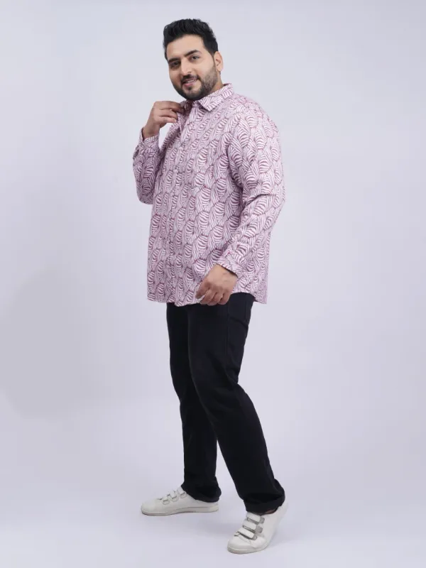 Maroon_Leaf_Pattern_Premium_Plus_Size_Shirt_For_Men_3xl_8xl