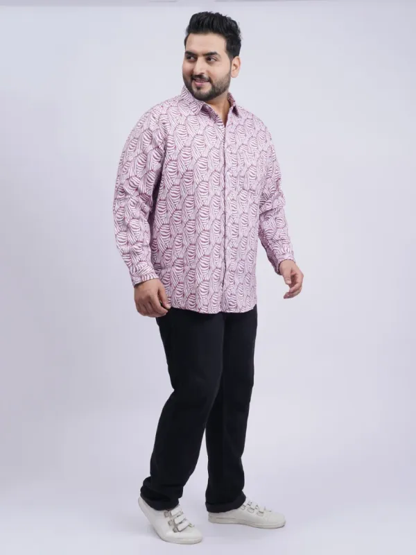Maroon_Leaf_Pattern_Premium_Plus_Size_Shirt_For_Men_3xl_8xl