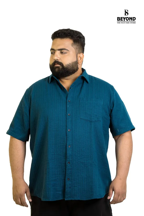 Urban_Teal_Luxe_Textured_Cotton_Shirt_2xl_8xl