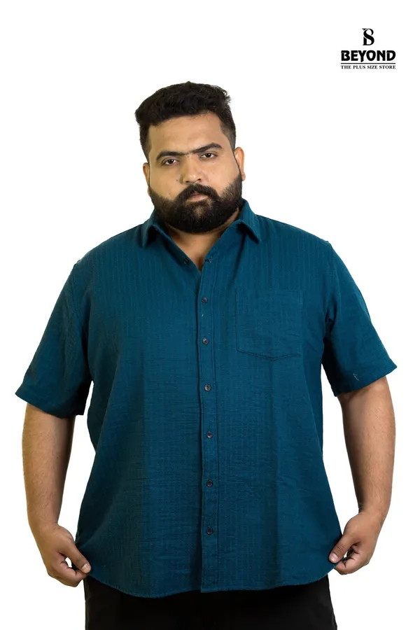 Urban_Teal_Luxe_Textured_Cotton_Shirt_2xl_8xl