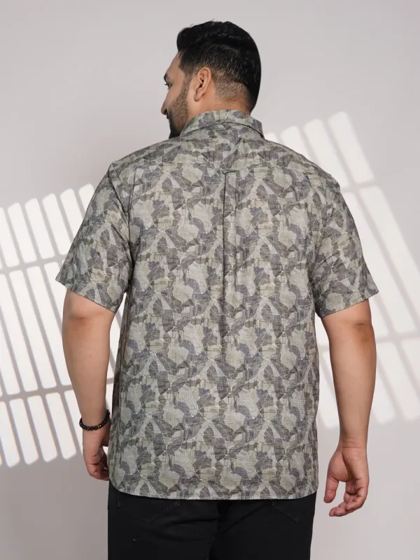 Plus_Size_Olive_Abstract_Printed_Casual_Shirt_For_Men