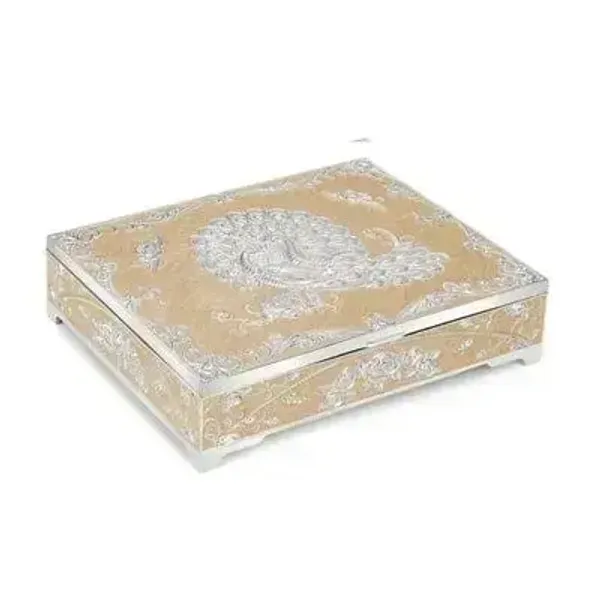 4_Partition_Peach_Peacock_Dryfruit_Box